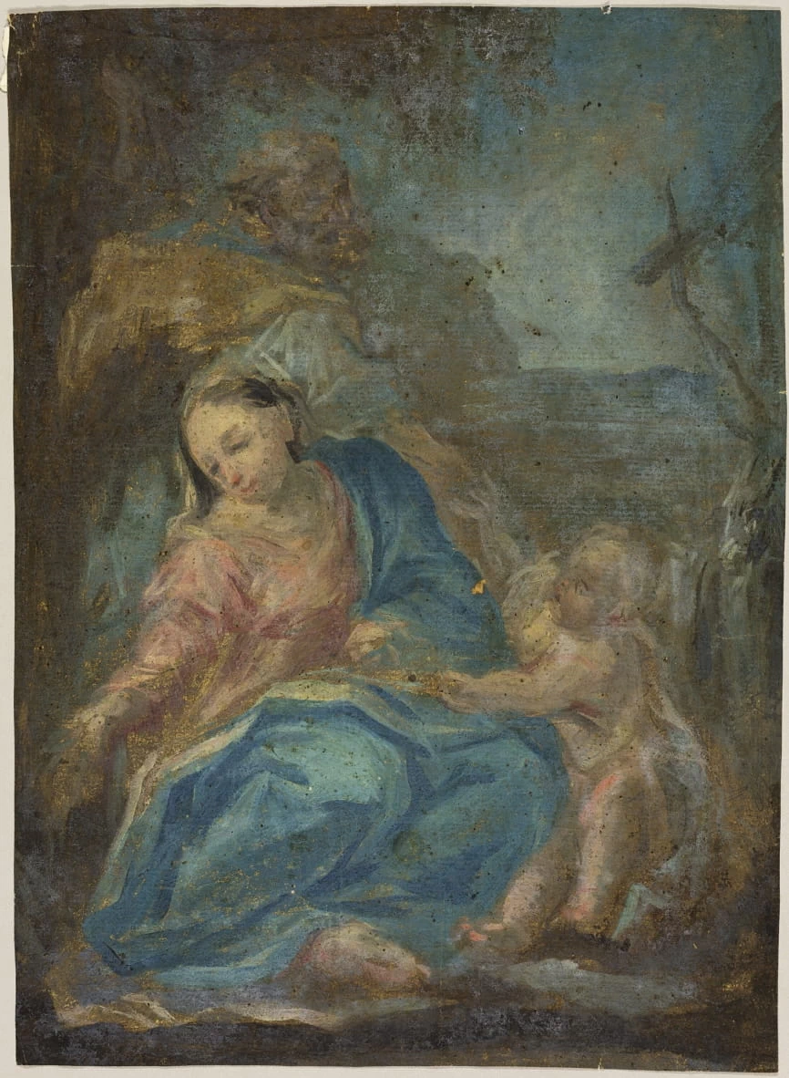Riposo durante la fuga in Egitto, recto - al verso, Madonna del rosario, Art Institute of Chicago, Barocci Federico